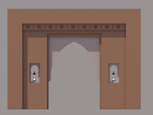traditional moroccan door marrakech 3D Model