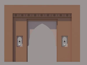traditional moroccan door marrakech 3D Model