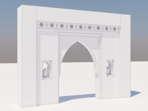 traditional moroccan door marrakech 3D Model