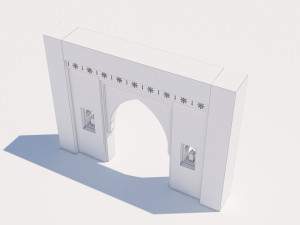 traditional moroccan door marrakech 3D Model