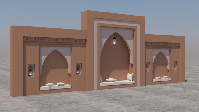 traditional moroccan seat marrakech Modelo 3D .c4d .max .obj .3ds .fbx .stl .blend 