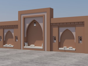 traditional moroccan seat marrakech Modelo 3D