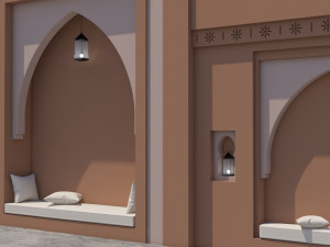 traditional moroccan seat marrakech Modelo 3D