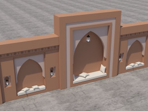 traditional moroccan seat marrakech Modelo 3D