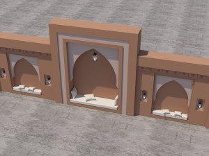traditional moroccan seat marrakech Modelo 3D