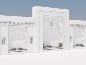 traditional moroccan seat marrakech Modelo 3D