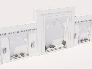 traditional moroccan seat marrakech 3D Model