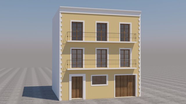 mexican house 3D Model .c4d .max .obj .3ds .fbx .stl .blend 