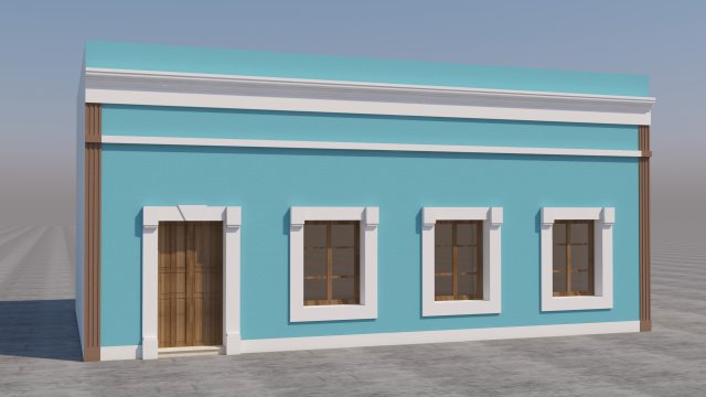 mexican house 3D Модель .c4d .max .obj .3ds .fbx .stl .blend 