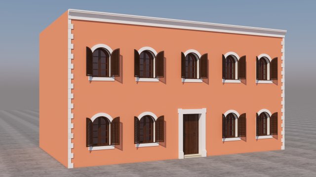 Mexican House 3D Model .c4d .max .obj .3ds .fbx .stl .blend 