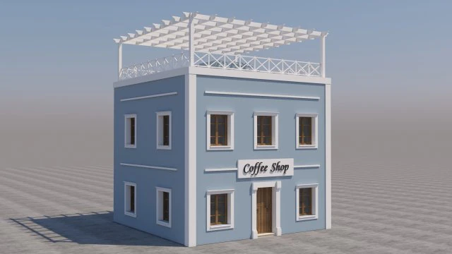 Mexican Coffee Shop 3D Model .c4d .max .obj .3ds .fbx .stl .blend