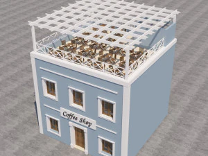 Mexican Coffee Shop 3D Model