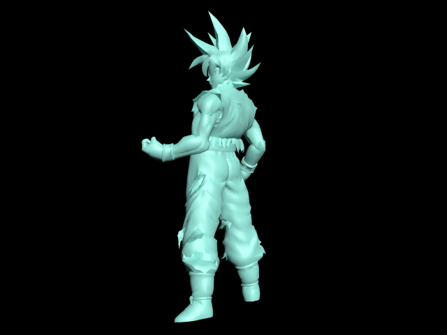 Goku super sayajin 3D Print Model in Man 3DExport