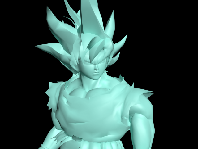 Goku super sayajin 3D Print Model in Man 3DExport