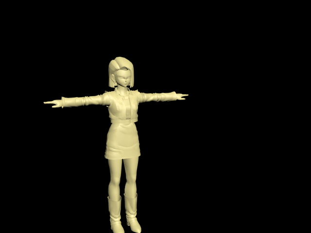 android no 18 3D Model .c4d .max .obj .3ds .fbx .stl .blend 