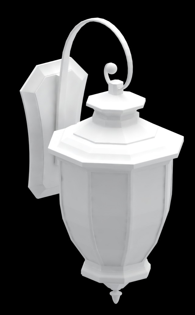 light fixture wall lantern 3D Model .c4d .max .obj .3ds .fbx .stl .blend 