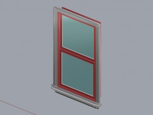 double hung window 3D Модель