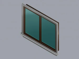 horizontal slider window 3D Model