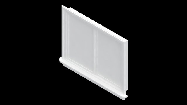horizontal slider window Model 3D .c4d .max .obj .3ds .fbx .stl .blend 
