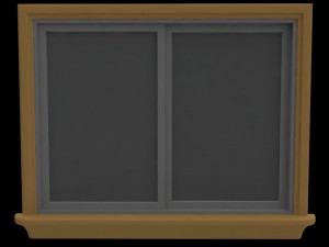 horizontal slider window Model 3D