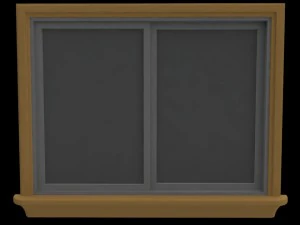 horizontal slider window 3D Model