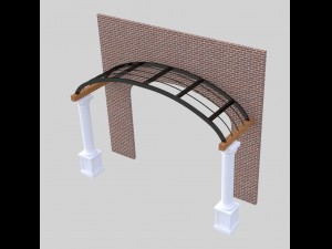 arched trellis with decorative columns 3D Модель