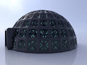 dome with entry and glass panels 3D Model