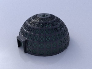 dome with entry and glass panels 3D Model