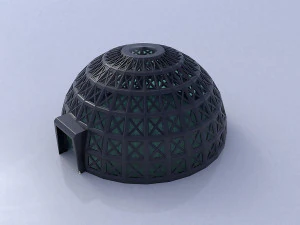 dome with entry and glass panels 3D Model