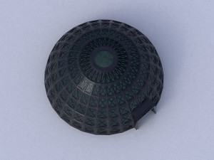 dome with entry and glass panels 3D Model