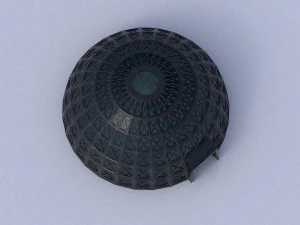 dome with entry and glass panels 3D Model
