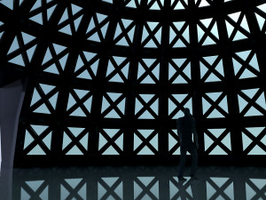 dome with entry and glass panels 3D Model