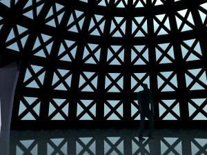 dome with entry and glass panels 3D Model