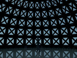 dome with entry and glass panels 3D Model