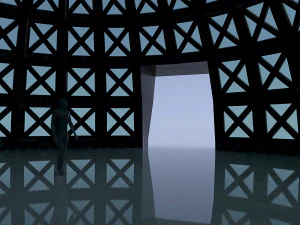 dome with entry and glass panels 3D Model