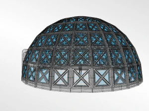 dome with entry and glass panels 3D Model