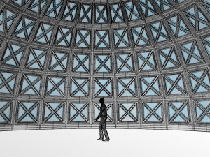 dome with entry and glass panels 3D Model
