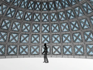 dome with entry and glass panels 3D Model