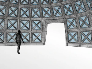 dome with entry and glass panels 3D Model