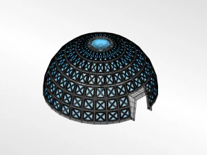 dome with entry and glass panels 3D Model