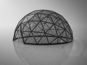 geodesic dome with entry Modelo 3D