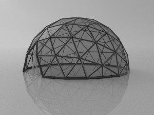 geodesic dome with entry Modelo 3D