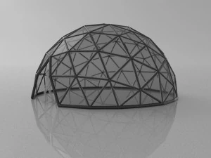 geodesic dome with entry 3D Model