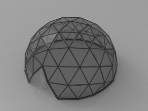 geodesic dome with entry Modelo 3D