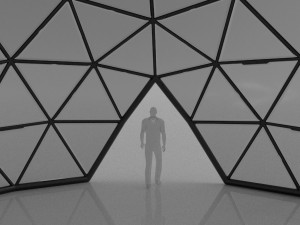 geodesic dome with entry Modelo 3D
