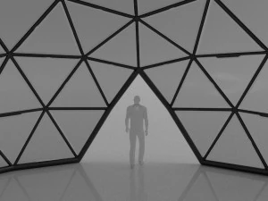 geodesic dome with entry 3D Model