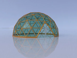 geodesic dome with entry 3D Model