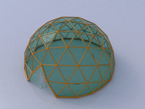 geodesic dome with entry Modelo 3D