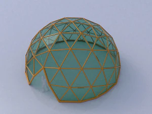 geodesic dome with entry 3D Model