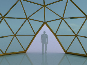 geodesic dome with entry Modelo 3D